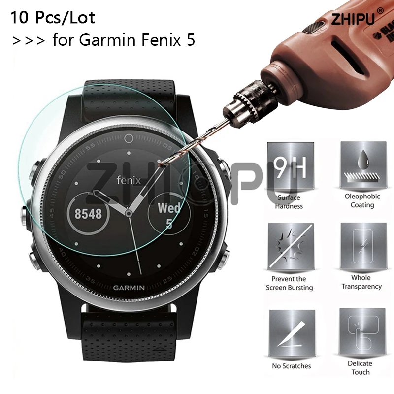 10 шт./лот 9H взрывозащищенное Закаленное стекло премиум класса для Garmin Fenix 5