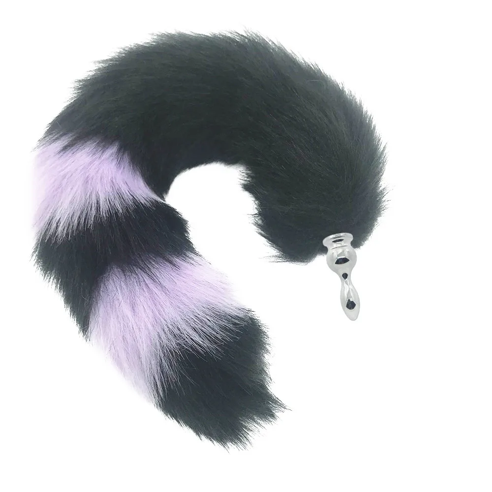 Men &amp Women Silicone Butt Plug Jelly Black Fox Tail Anal Toys Real Feeling Adult Sex Products | Красота и здоровье
