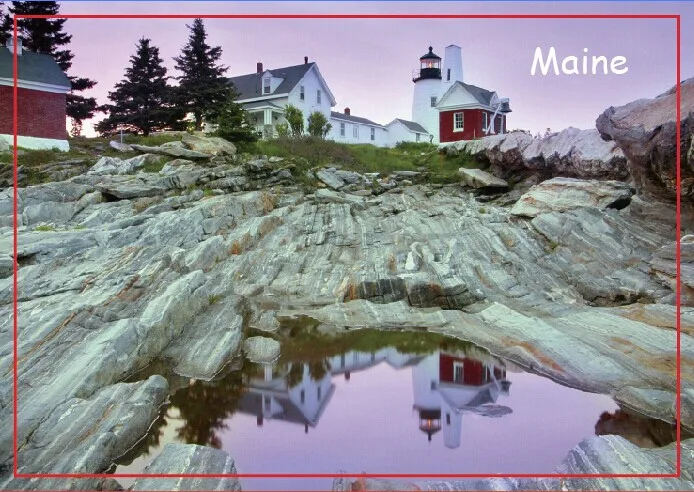 Дорожные магниты на холодильник 78*54 мм pomaquid Point Lighthouse Maine Tourist жесткие 20662 | Дом и