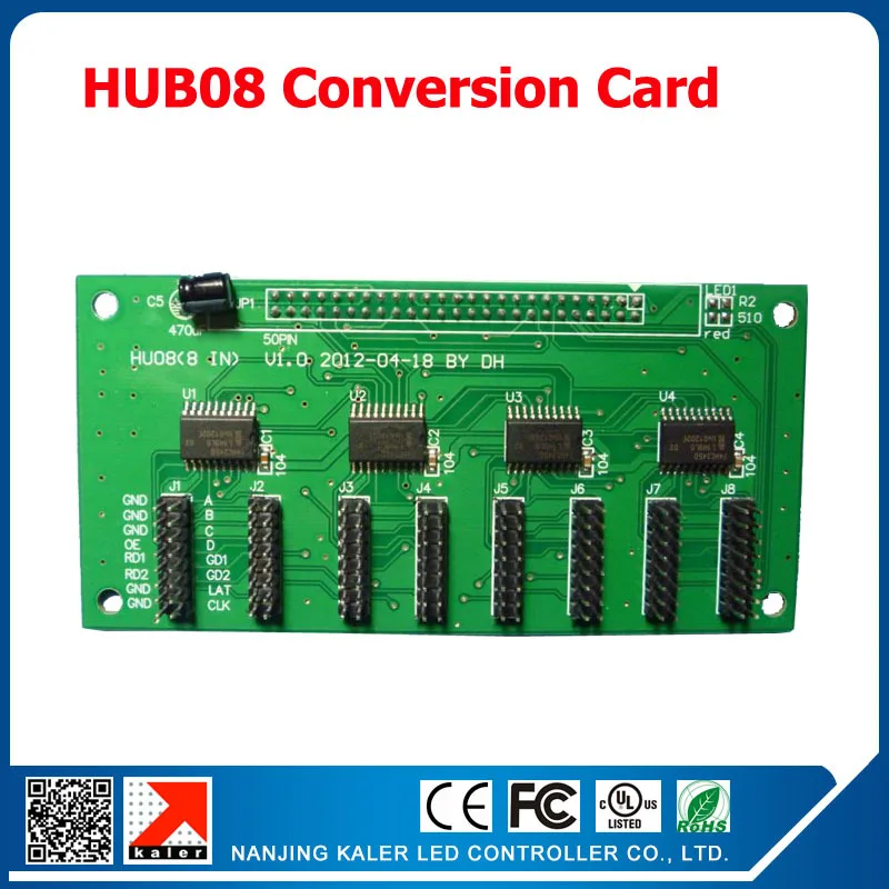 

HUB08 LED conversion board transfer card connecting with LED screen module and LED control card LED display hub card