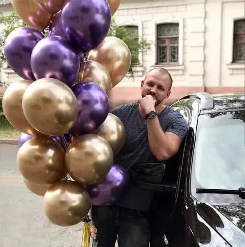 20 шт./лот металлические золотые серебряные синие розовые зеленые фиолетовые шары