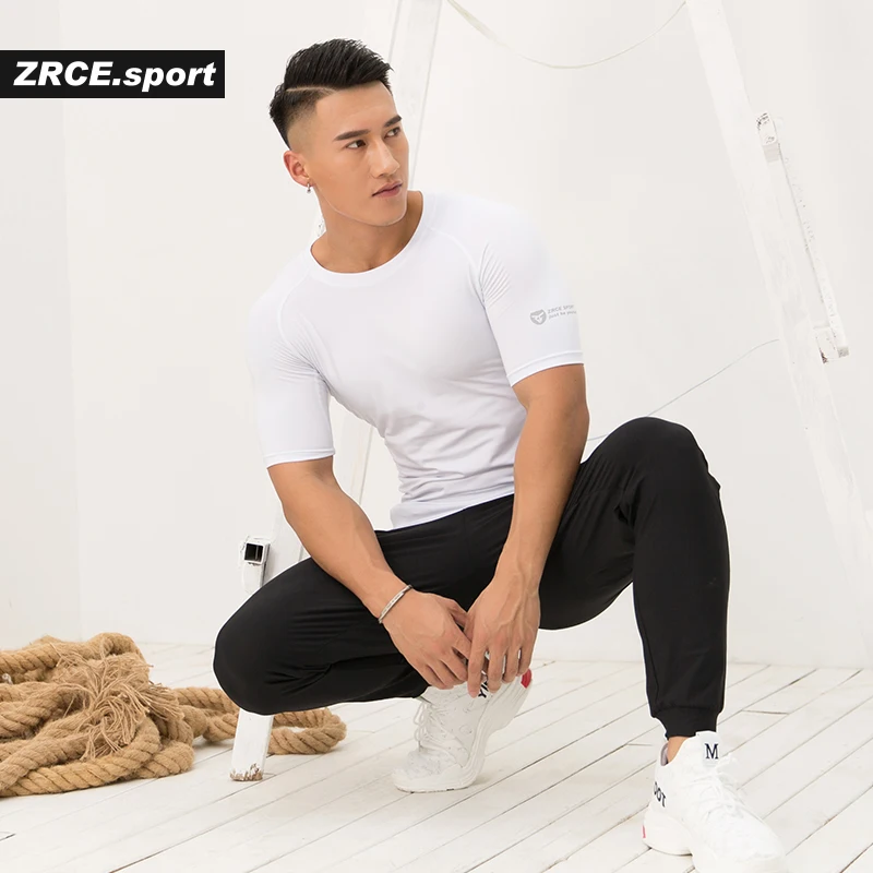 ZRCE Мужская модная повседневная футболка для бега высокое качество одежда