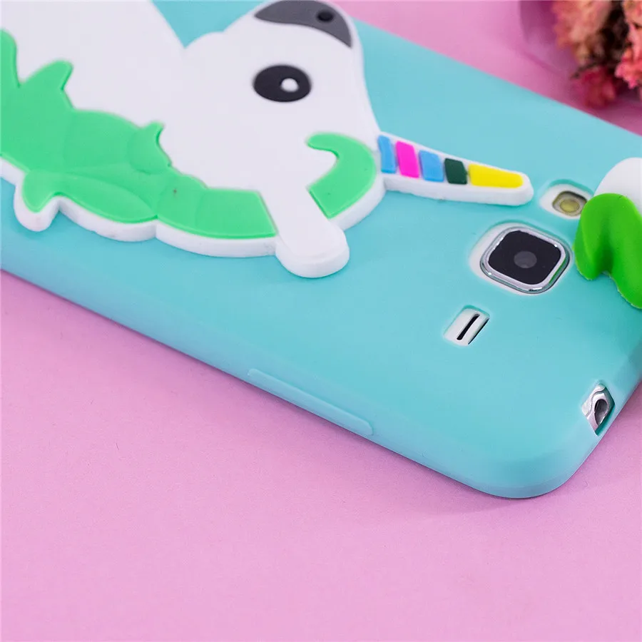 Силиконовый чехол из ТПУ с 3D в виде единорога мультфильма для samsung Galaxy S7 S8 S9 Plus Note 8