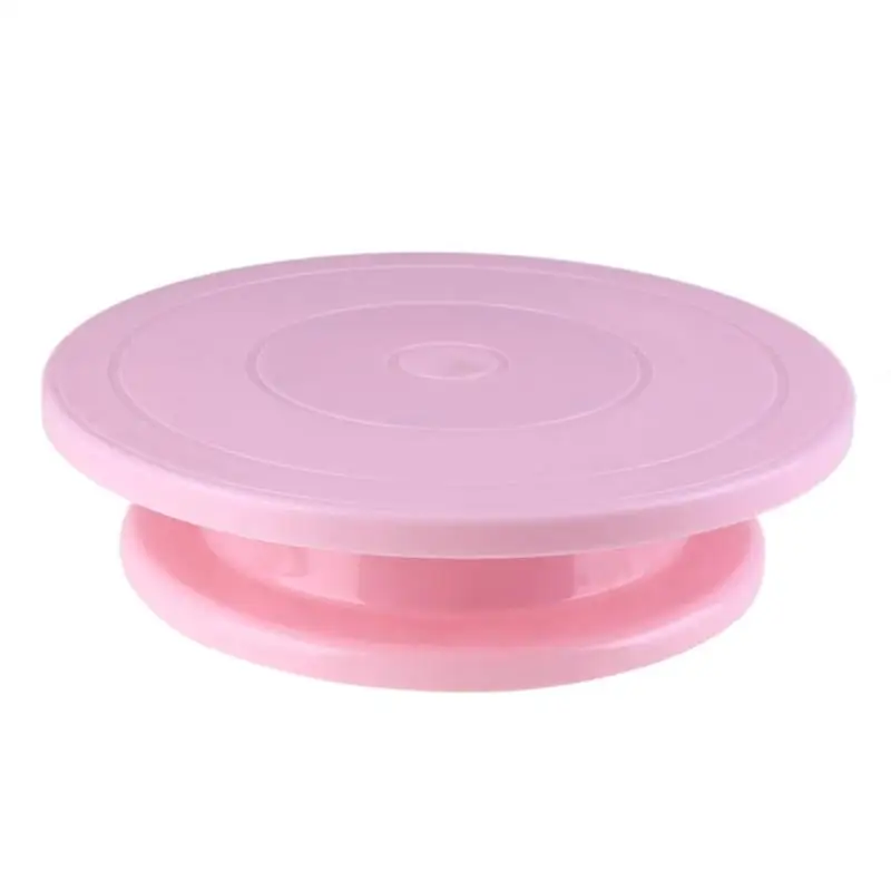 DIY Rotating Rotary Table Cook Tool Pan Baking Anti-skid Round Cake Stand Decorating Plastic CakeTurntable Ro | Дом и сад