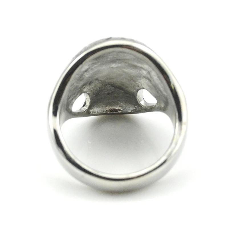 ATGO Горячая Распродажа нержавеющая сталь Мужской панк стиль цветок черепа кольцо