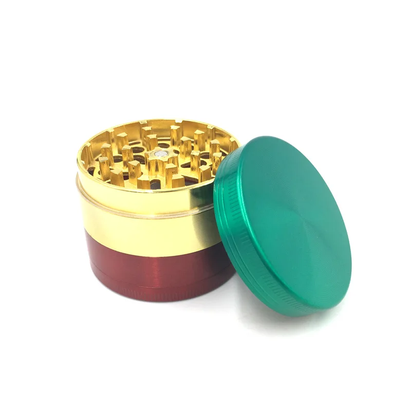 Металлическая цветная четырехслойная измельчитель трав для дыма пыльца табака