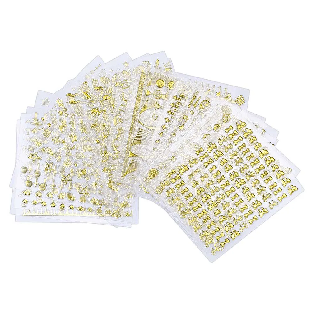 NL45-30pcs 24/30pcs жидкость для Стикеры s 3D Nail Art Наклейки на клею, Стикеры Star/Ювелирные изделия/геометрический дизайн ногтей Стикеры слайдер Фольга - Цвет: NL45-30pcs