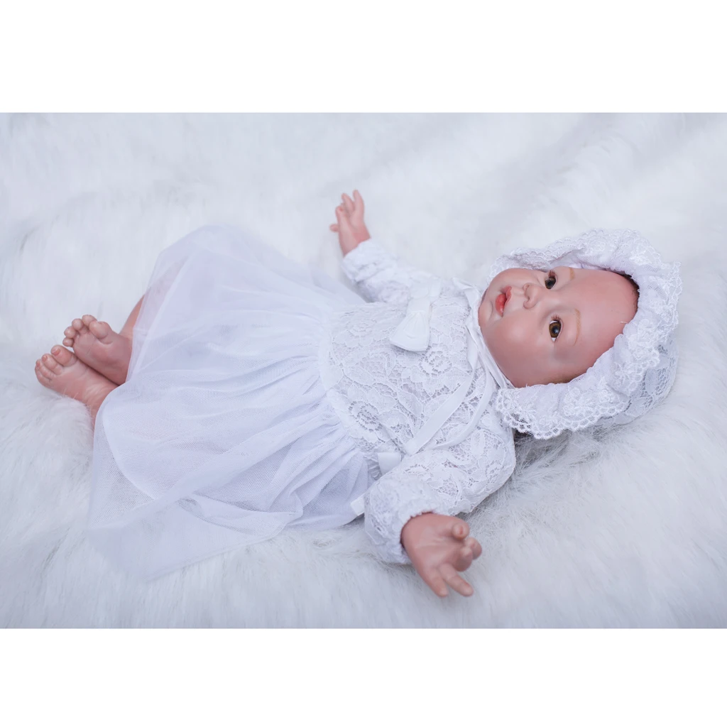 

Милая кукла одежда кружевное платье юбка шляпа для 20-22 дюймов Reborn куклы ребенка