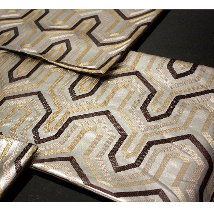 Aug New!KD030 33*180 cm psychedelic maze design geometry embroidered table flag/runner brown gold villa home textile decor | Дом и сад