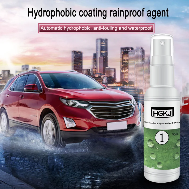 1 шт., HGKJ-1-50ml, автомобильное нано-гидрофобное покрытие, непромокаемое средство, дропшиппинг, 3-6 месяцев, инструмент для очистки автомобильного стекла TSLM1