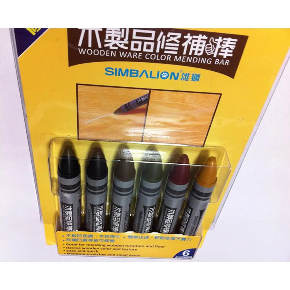 6 шт. в упаковке сенсорные Мелки восковые палочки для наполнения царапин