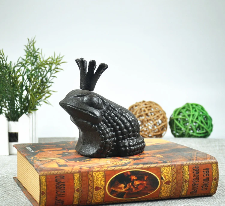 Чугунная Лягушка принц король Смешные наружные скульптуры украшения лучшие