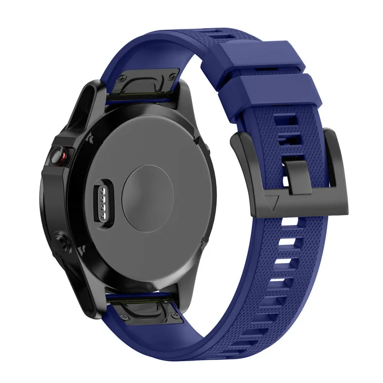Dark Blue 26 22 20 мм Quick Release Easy Fit Силиконовый ремешок для наручных часов Garmin Fenix 5X Plus/Fenix 5 Plus/Fenix 5S Plus - Color: Dark Blue