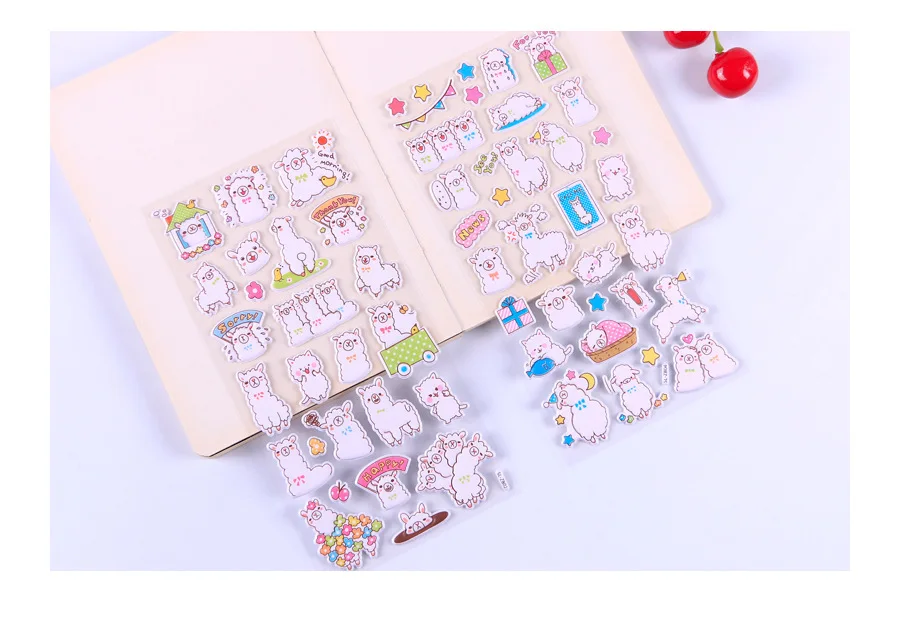 Альпака пастбище 3D Декоративные наклейки клей наклейки DIY украшения дневник канцелярские наклейки детский подарок