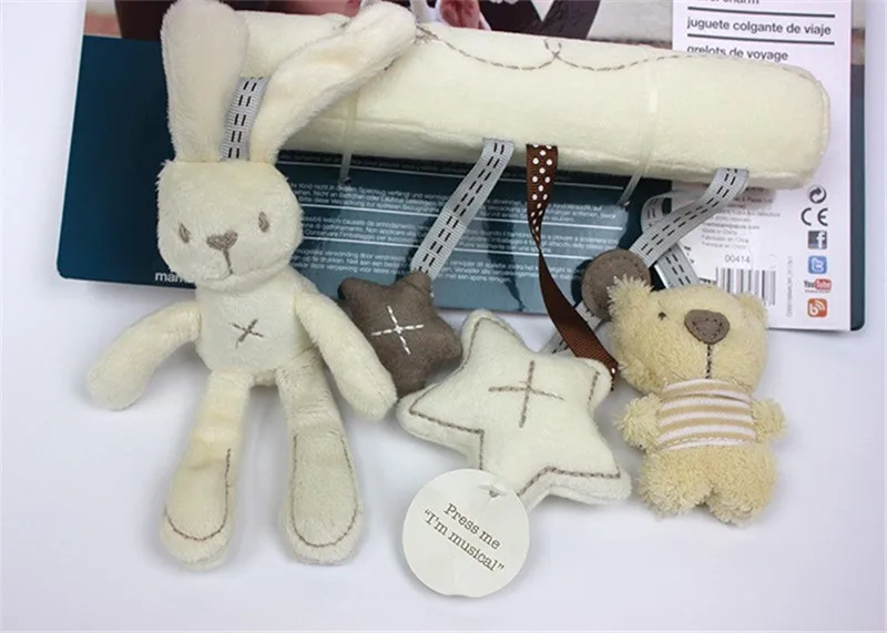 Брендовая детская погремушка с кроликом музыкальная подвесная кровать