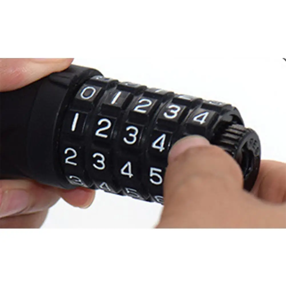 LumiParty Bike Cycling Lock 5 Digit Code Combination Bicycle Security Steel Cable Spiral accessories | Спорт и развлечения