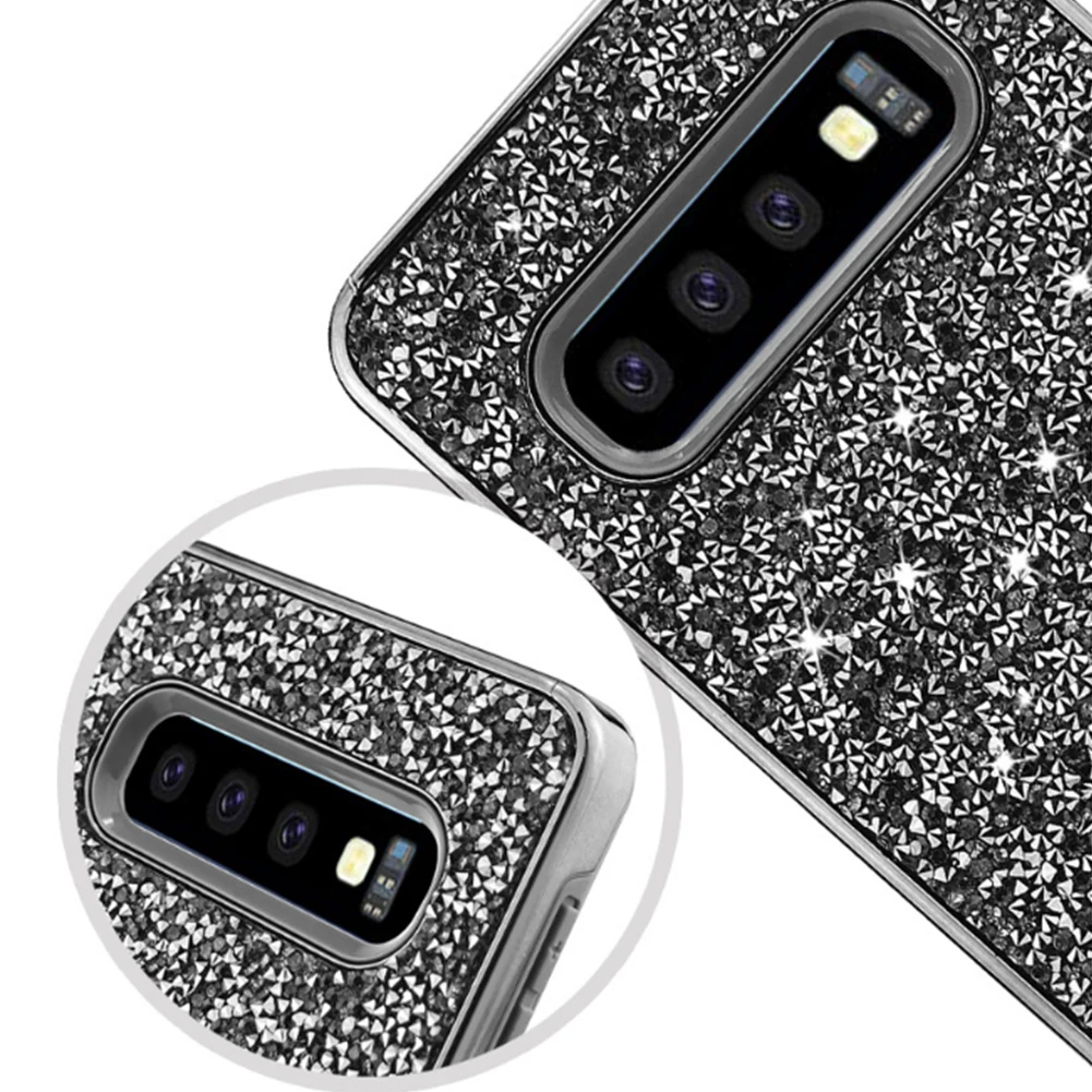 Блестящий блестящий чехол для телефона Samsung S10 5G Rhonestone мягкий из ТПУ с полной