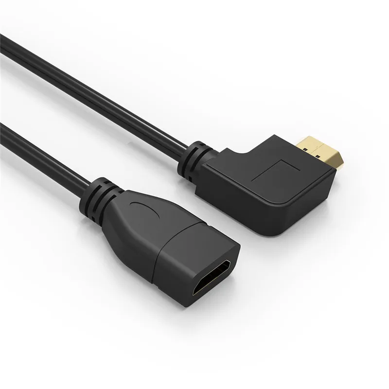 Robotsky 0,5 м Высокоскоростной HDMI удлинитель 90 градусов прямоугольный Мужской к женскому HDMI кабель для HDTV компьютерный проектор