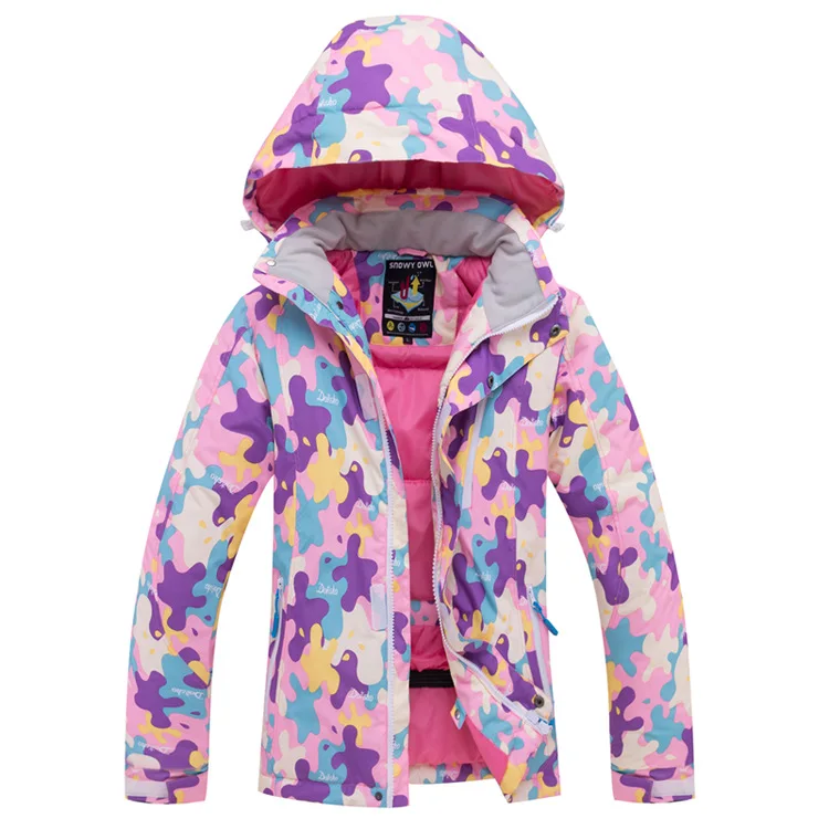 Pink jacket SJ-Maurie/Зимний Детский водонепроницаемый ветрозащитный лыжный костюм Детская куртка, пальто Зимний комбинезон для девочек, зимнее пальто комплект одежды для мальчиков - Цвет: Pink jacket