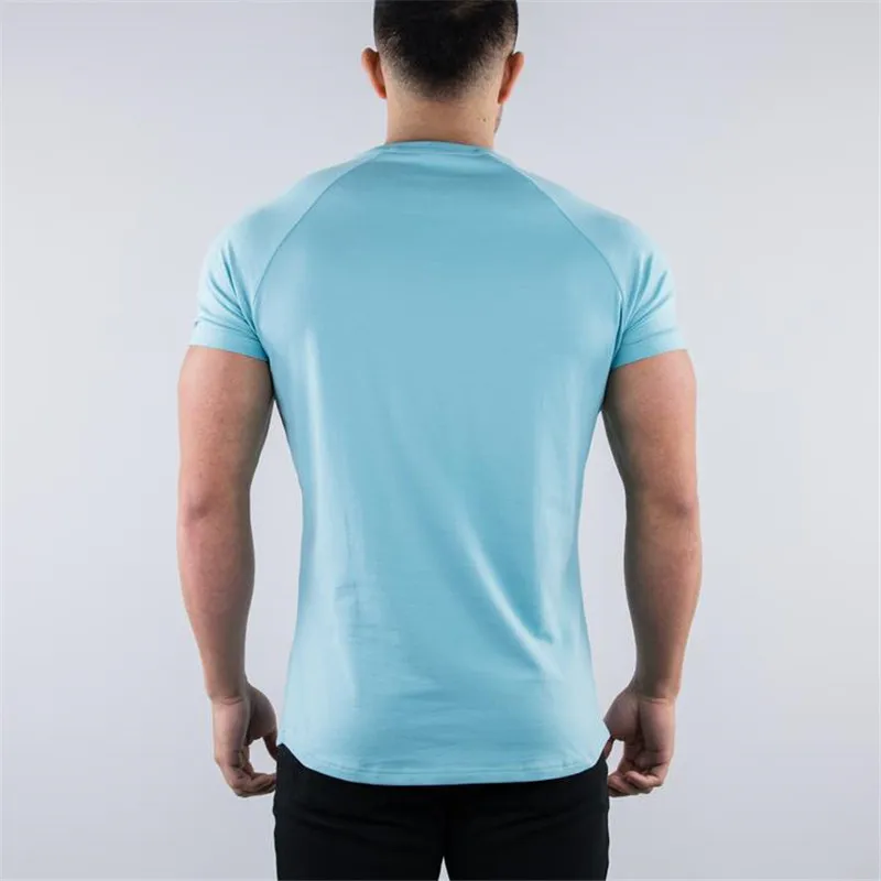 Новинка, летние модные мужские футболки ALPHALETE, Повседневная футболка с короткими рукавами, модная мужская одежда, повседневный облегающий Фитнес-топ