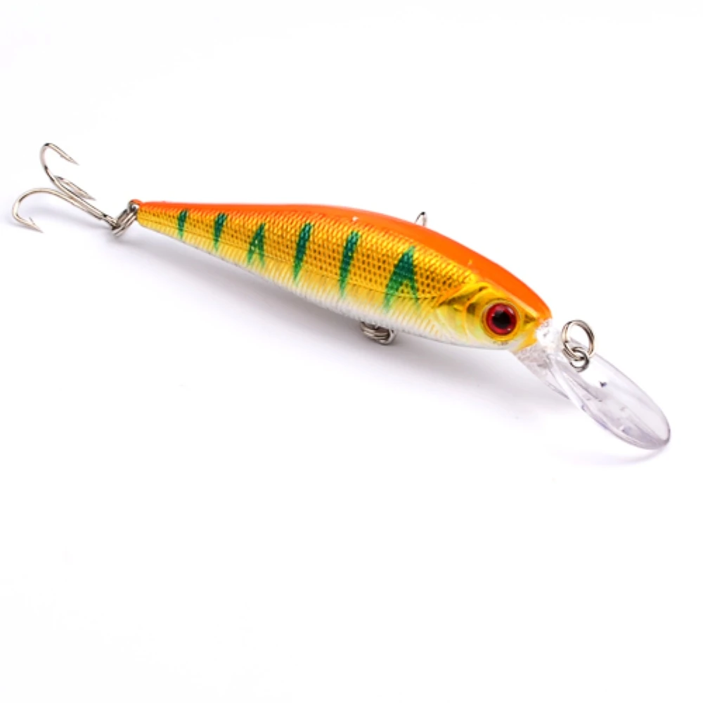 Рыболовная приманка гольян плавающая искусственная жесткая с 3d-глазами Воблер