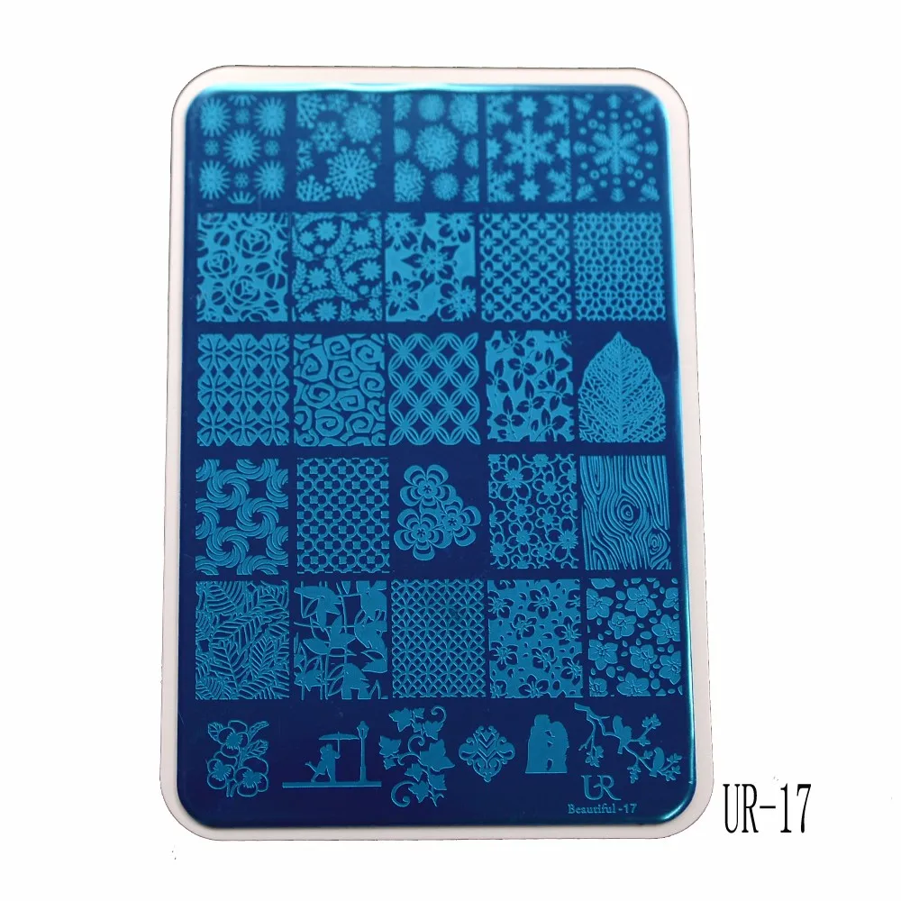 Blueness 1 шт. прямоугольная пластина для стемпинга нейл арта кружевная Цветочная