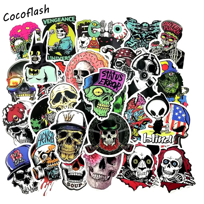 

Наклейки в виде скелета, темного черепа, для ноутбука, холодильника, велосипеда, телефона, гитары, игрушечные наклейки, 25 шт., наклейка в стил...