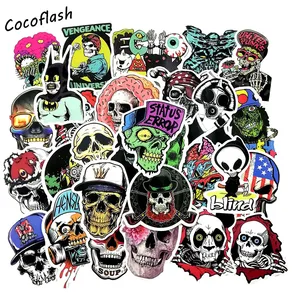 Наклейки в виде скелета, темного черепа, для ноутбука, холодильника, велосипеда, телефона, гитары, игрушечные наклейки, 25 шт., наклейка в стиле рок шт.