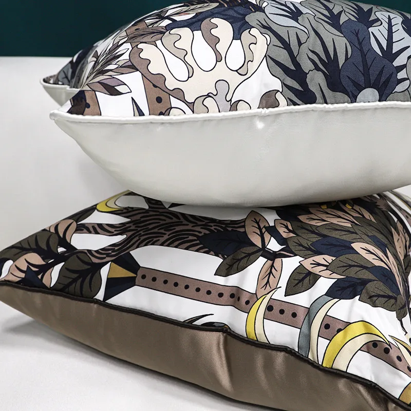 Роскошная Подушка наволочка с животными цветами Декоративные диванные подушки