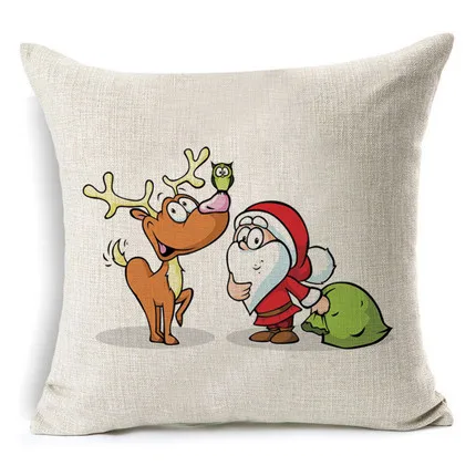 6 45*45 см, рождественская елка, олень, подарок, узор, хлопок, лен, подушка, наволочка для подушки, автомобиля, дома, дивана, декоративная наволочка - Цвет: 6