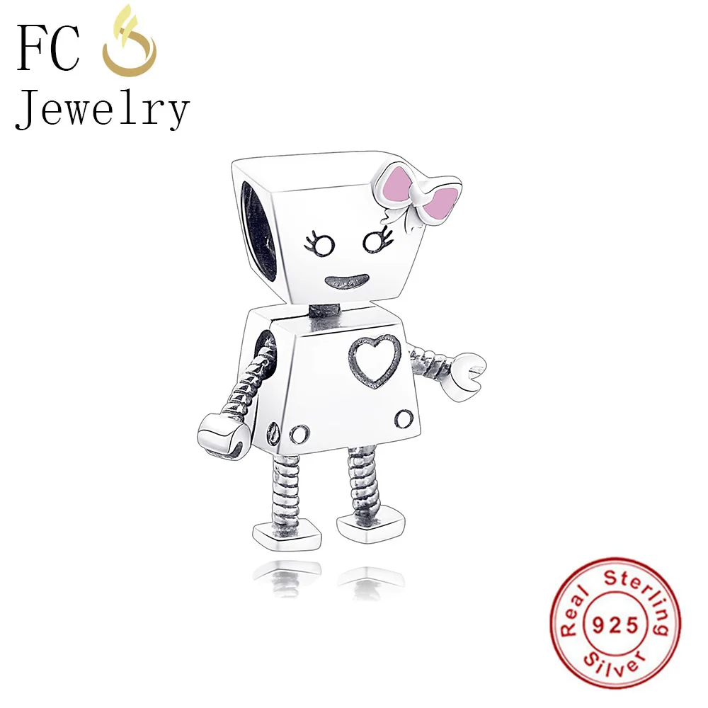 FC ювелирное изделие, браслет Pandora, 925 серебро, Bobot, рыба, ангел, медведь, кошка, красная эмаль, чип, чашка пони, бусина, Berloque - Цвет: FC0111