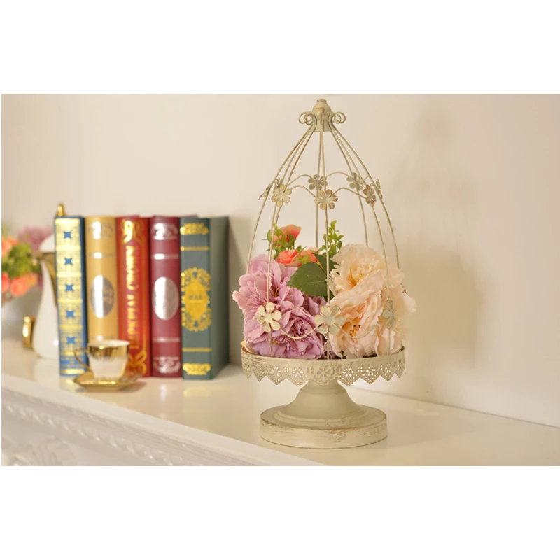 Мода L размер Сливовый цветок подсвечник Железный анти Белый Стенд Свадебный