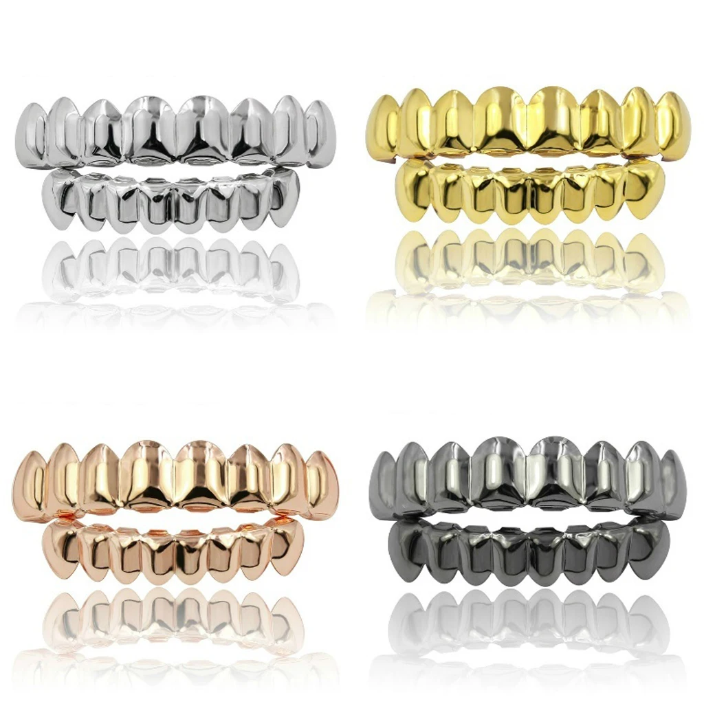 Посеребренные грили для зубов в стиле хип хоп вечерние пирсинг панк ювелирные