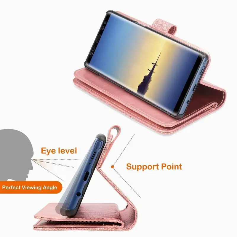 Стильный чехол книжка из искусственной кожи с магнитной застежкой розового