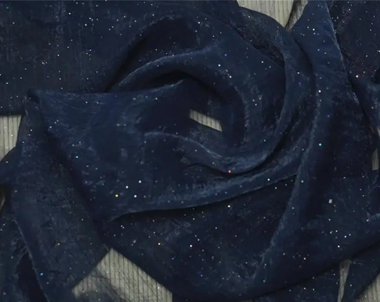 Блестящая крепированная шифоновая ткань для платья блестящая шелковая