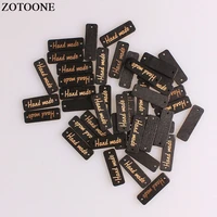 zotoone black rectangle hand made wooden button wood button sewing accessories for clothes handmade diy scrapbooking craft a