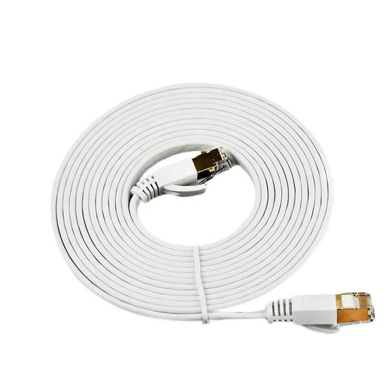 LBSC Cat7 Ethernet плоский Соединительный сетевой кабель экранированный (STP) с Snagless Rj45