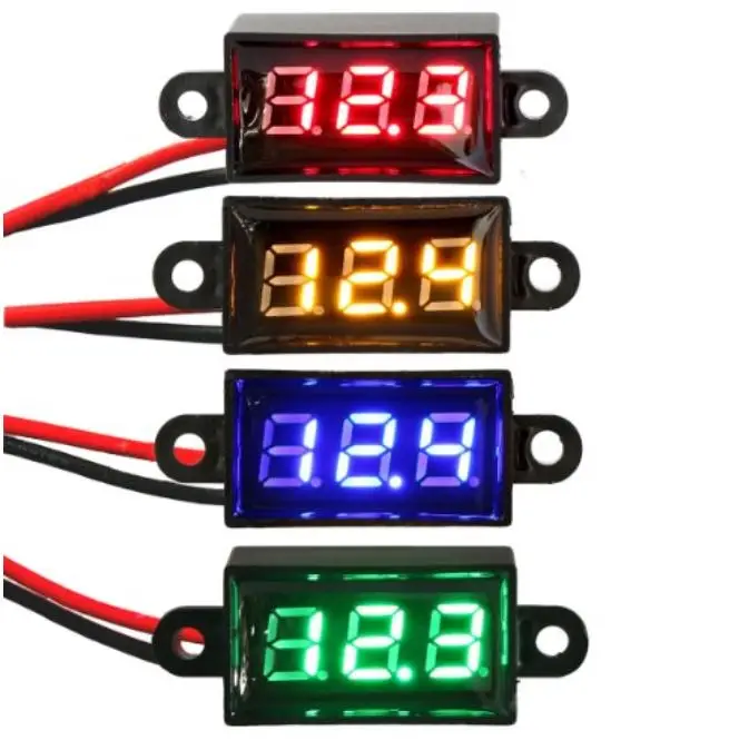Micro Voltmeter Red Digital 0.28&quot Volt Monitor Waterproof Dustproof Shockproof Battery Power Tester for Car Motorcycle Vehicle |