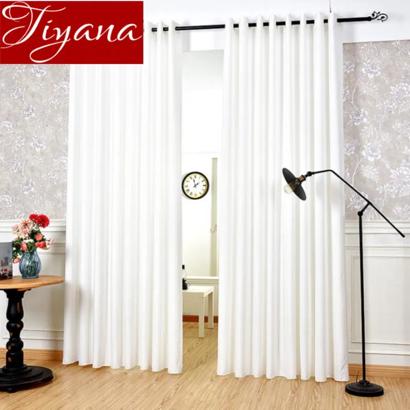 Чисто белые шторы жаккардовые занавески современные окна гостиная для спальни