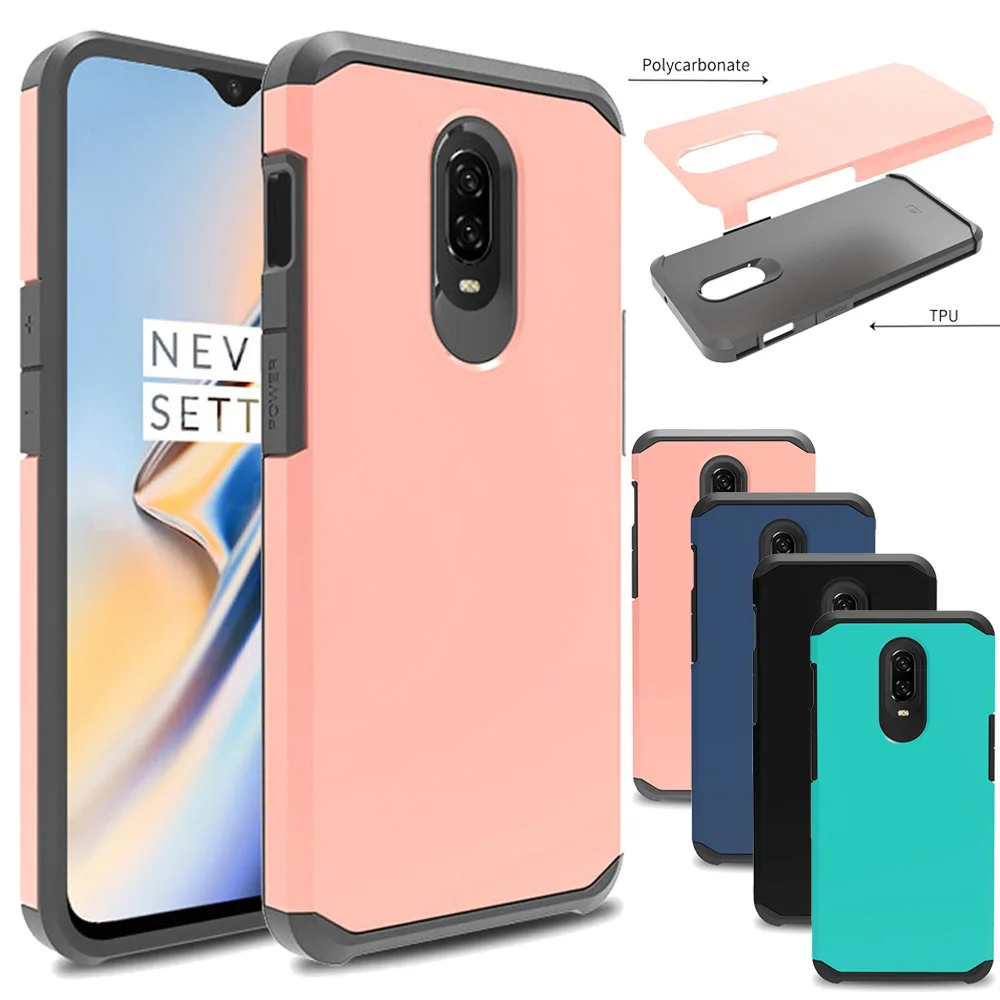 Для Oneplus 6 т случае двойной Слои Гибридный Броня Чехол ударопрочный защитный