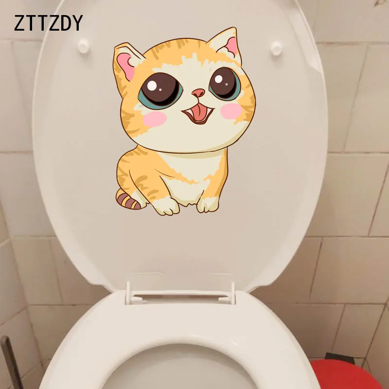 ZTTZDY 16 1*21 3 см желтая наклейка на стену в виде кошки для детской спальни|Наклейки