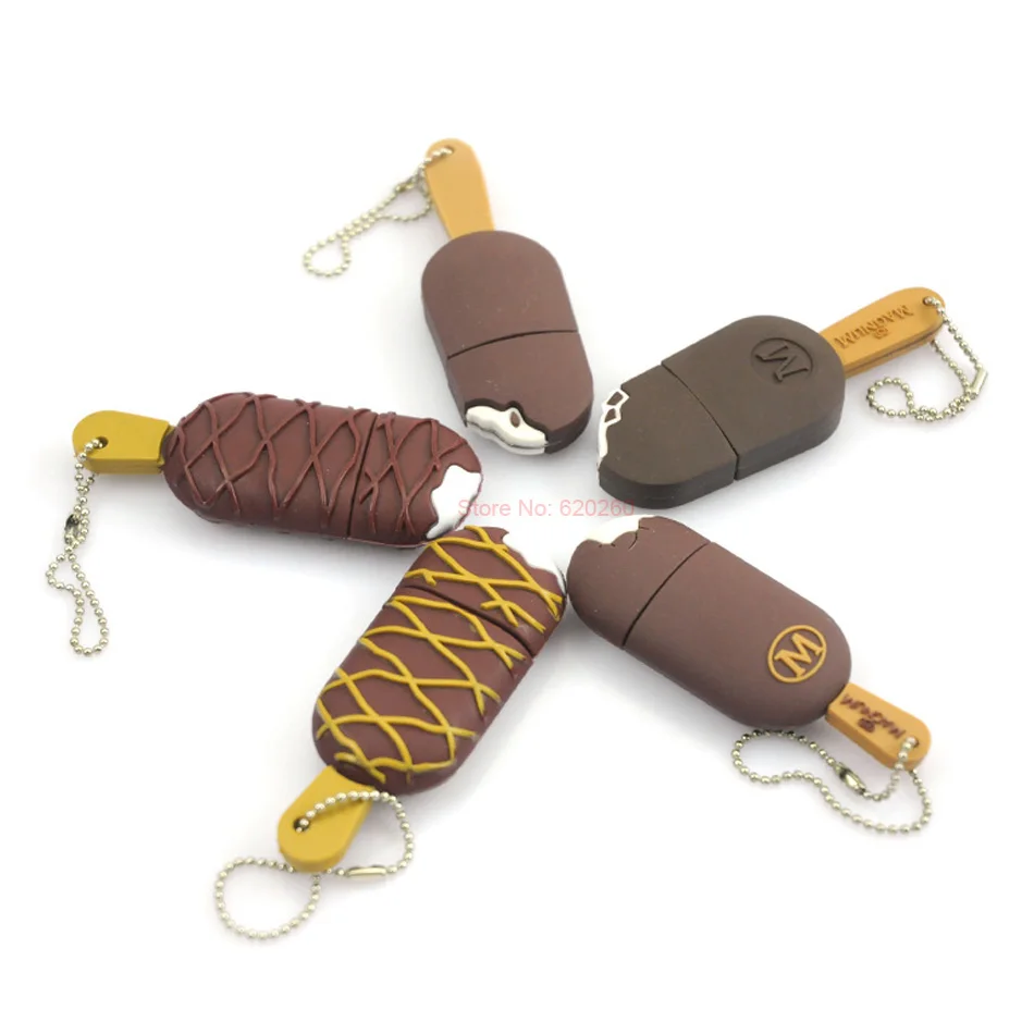 64 Гб карту флэш-памяти с интерфейсом usb шоколадное мороженое Флеш накопитель Стик