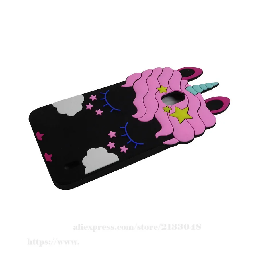 3d-силикон застенчивый единорог мультфильм чехол для телефона Nokia 2 Чехол Nokia2 5 0