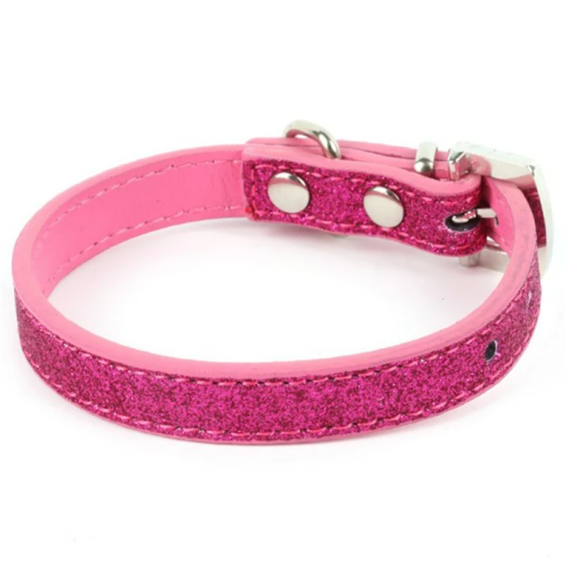 Украшение для домашних животных блестящее кожаное сердце Кристальный бриллиант