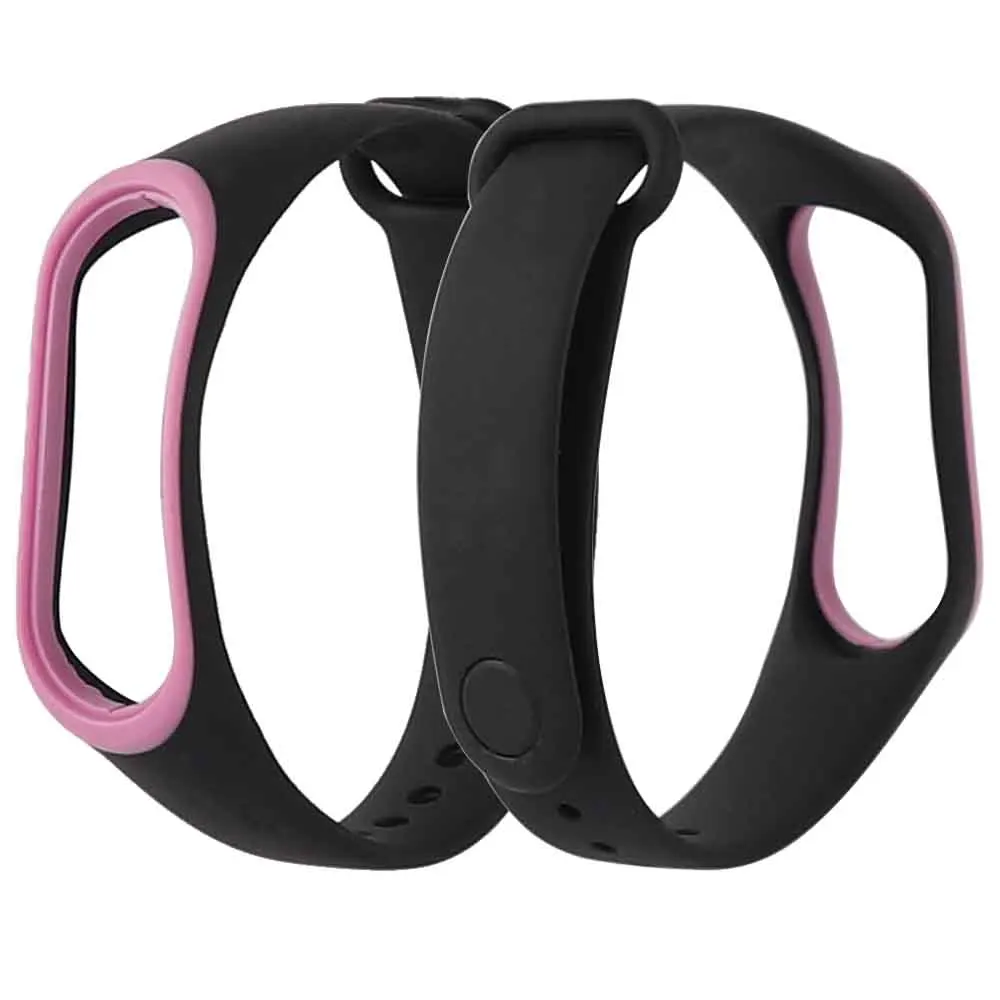 Duble color mi Band 3 4 сменный силиконовый ремешок на запястье Аксессуары Анти-потеря Спортивные ремни для Xiao mi 3 умный Браслет