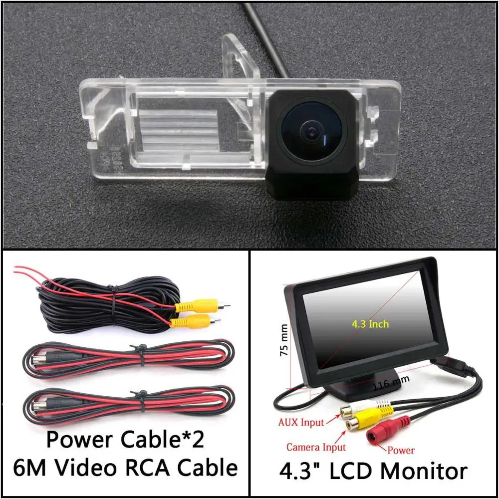 Cam Add 4.3 inch LCD Full HD резервная камера заднего вида для Renault Laguna Trafic Espace 4 Megane Grand Scenic Megane 3 автомобильный парковочный ЖК-зеркальный монитор - Название цвета: Cam Add 4.3 inch LCD