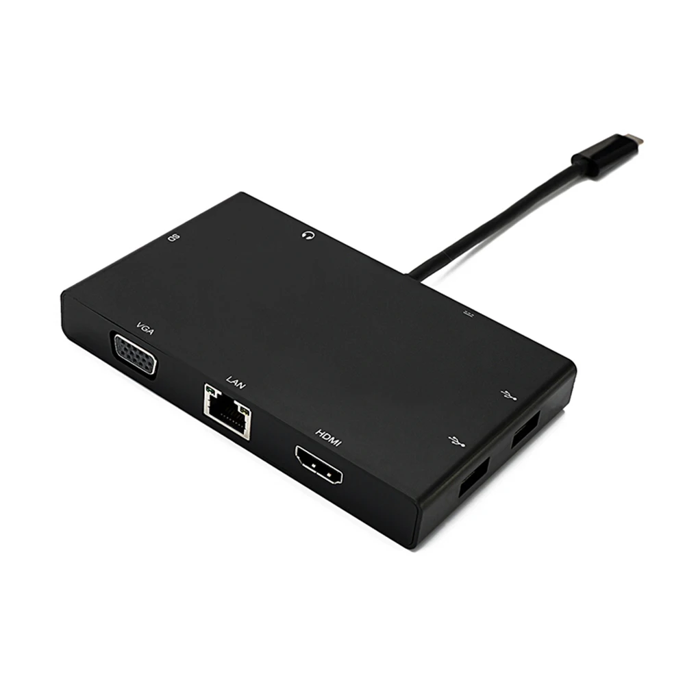 Type-c к HDMI/VGA/RJ45/SD хаб S-1600 черный | Мобильные телефоны и аксессуары