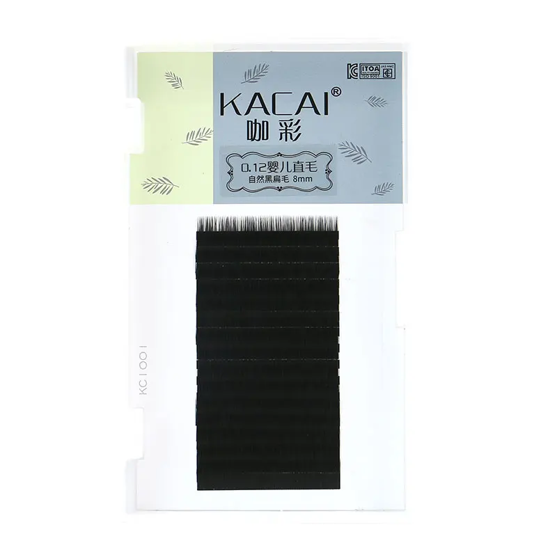 3mm split tips eyelash extention dense natural black unmixed flat air infant straight hair super soft individual | Красота и здоровье