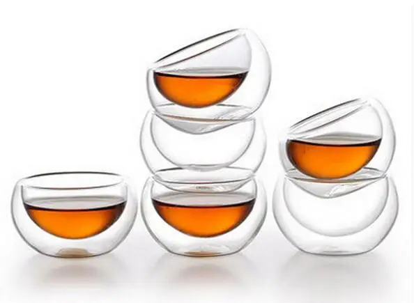 50 мл чайная чашка с двойными стенками и фильтром набор термостойкая посуда для