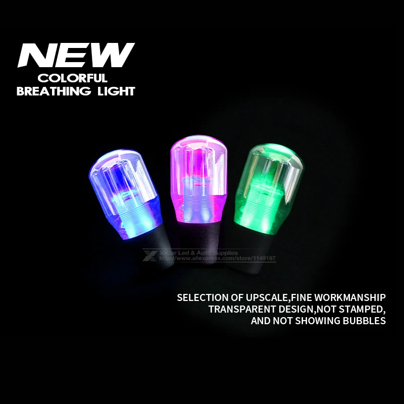 10 см 15 см 20 см Автомобильный светодиодный светильник RGB Изменение цвета Кристалл пузырь Eectroplate ручка переключения передач ручной переключатель с батареей